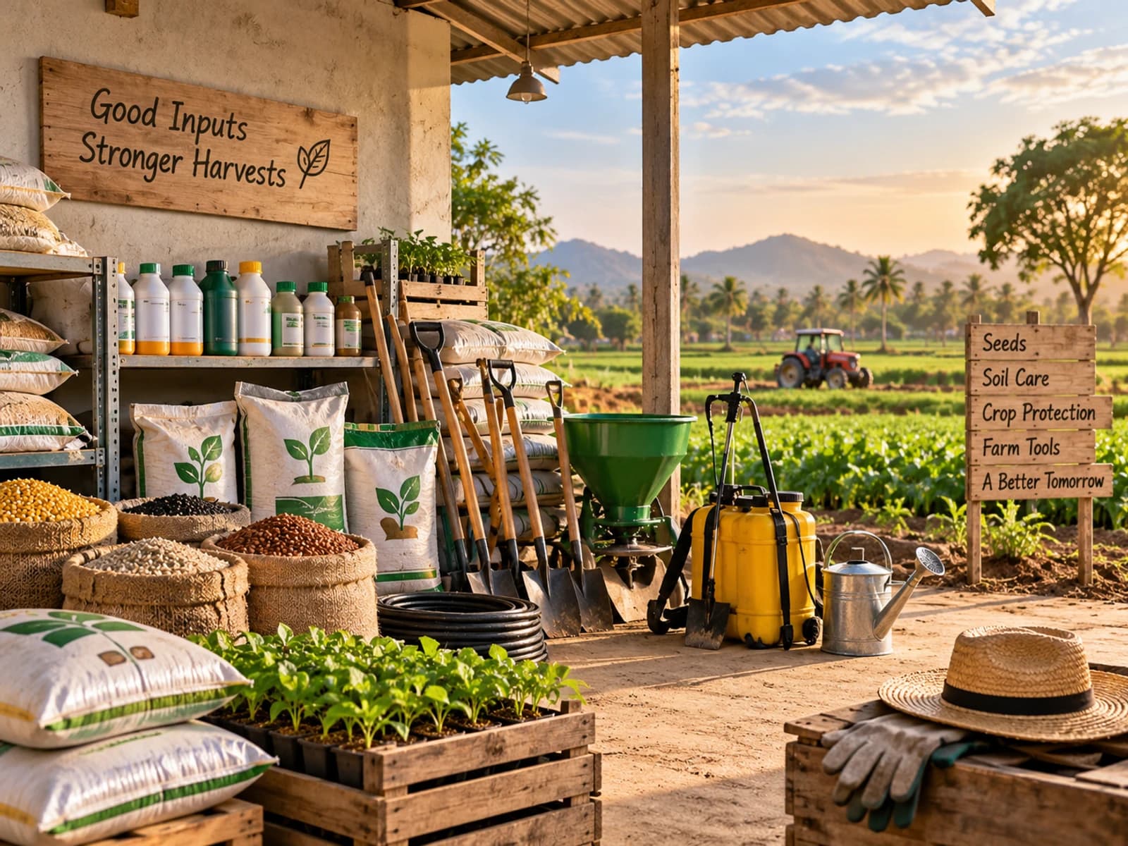 Agricultural inputs and farm storage context